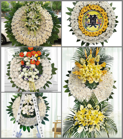 浙江省宁波慈溪市附海镇四界村花圈速递